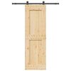 vidaXL Porte coulissante et kit de quincaillerie 70x210 cm pin massif