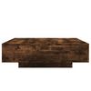 vidaXL Table basse ch&ecirc;ne fum&eacute; 100x100x31 cm bois d'ing&eacute;nierie
