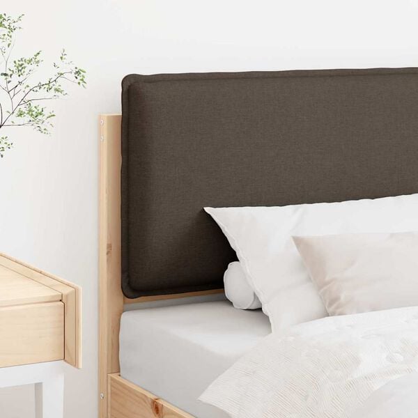 vidaXL T&ecirc;te de lit capitonn&eacute;e Gris Naturel et Clair 80 cm Pin massif