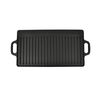 vidaXL Plancha en fonte r&eacute;versible 2 pcs 38x23 cm