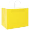 vidaXL Sacs en papier 50 pcs avec poign&eacute;es jaune 32x22x24 cm