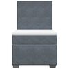 vidaXL Sommier &agrave; lattes de lit et matelas Gris fonc&eacute; 80x200 cm Velours