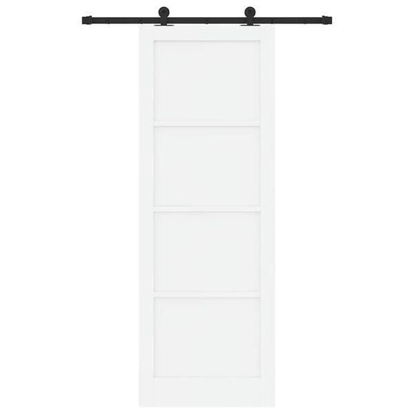 vidaXL Porte coulissante ORKDAL Blanc 83 x 232 cm Pin massif