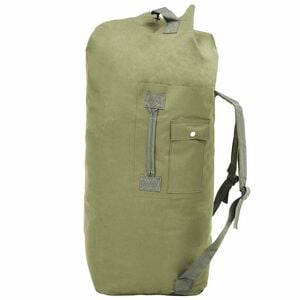 vidaXL Sac de sport style militaire 85 L Vert olive
