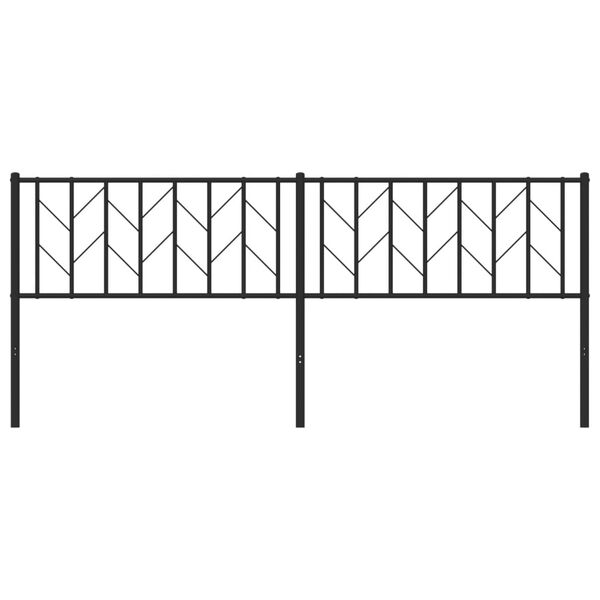 vidaXL T&ecirc;te de lit de remplacement m&eacute;tal noir 200 cm
