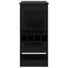 vidaXL Table de bar Ch&ecirc;ne noir 90 x 47.5 x 103.5 cm Bois d'ing&eacute;nierie