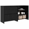 vidaXL Buffet 2 pcs Ch&ecirc;ne noir 70 x 41 x 75 cm Bois d'ing&eacute;nierie