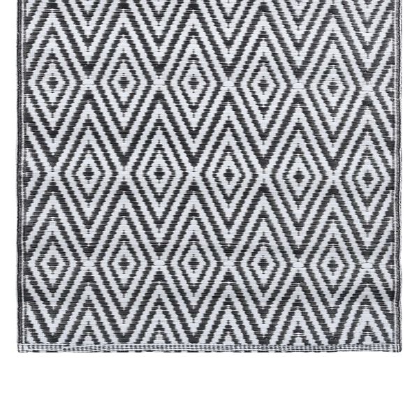 vidaXL Tapis d'extérieur ARAKIL Blanc et noir 120x180 cm PP