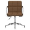 vidaXL Chaise pivotante de bureau Marron Tissu