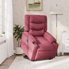 vidaXL Fauteuil inclinable &eacute;lectrique rouge bordeaux tissu