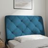 vidaXL Coussin de tête de lit bleu 90 cm velours