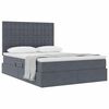 vidaXL Lit avec rangement et matelas Gris fonc&eacute; 140 x 200 cm Velours