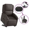 vidaXL Fauteuil inclinable électrique marron foncé cuir véritable