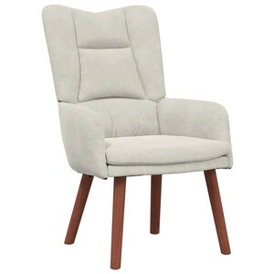 vidaXL fauteuil Cr&egrave;me 63 x 67 x 94 cm Velours