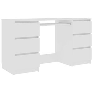 vidaXL Bureau Blanc 140x50x77 cm Bois d'ing&eacute;nierie