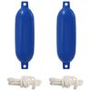 vidaXL Fenders de bateau 2 pc &Oslash; 16 x 58 cm Bleu PVC