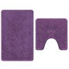 vidaXL Ensemble de tapis de bain antid&eacute;rapants 2 pc Pourpre 50 x 50 cm