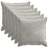 vidaXL Housse de coussin 6 pc HOUTEN Gris clair 70 x 70 cm