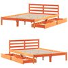 vidaXL Cadre de lit sans matelas cire marron 120x200cm bois pin massif