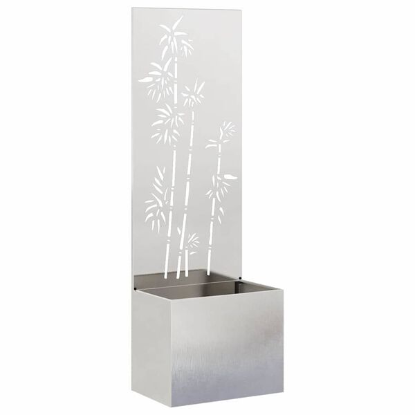 vidaXL &Eacute;cran de confidentialit&eacute; de jardin Floral Argent 50 x 140 cm