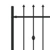 vidaXL Cl&ocirc;ture &agrave; Pointe Noir 200 x 130 cm Acier enduit de poudre