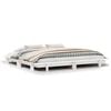 vidaXL Cadre de lit sans matelas blanc 200x200 cm bois massif de pin