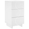 vidaXL Table de chevet Blanc 33,5 x 34,5 x 60 cm Bois d'ing&eacute;nierie