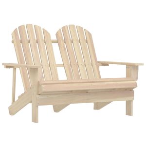 vidaXL Chaise de jardin Adirondack 2 places bois de sapin massif