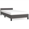 vidaXL Cadre de lit avec t&ecirc;te de lit sans matelas gris 80x200 cm