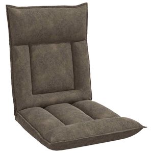 vidaXL Fauteuil de sol ajustable Gris fonc&eacute; Tissu