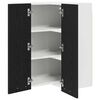 vidaXL Armoire suspendue Ch&ecirc;ne noir et Blanc 57 x 57 x 80 cm