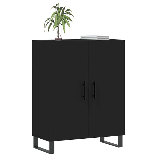 vidaXL Buffet noir 69,5x34x90 cm bois d'ing&eacute;nierie