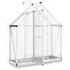 vidaXL Serre avec cadre de base argent&eacute; 169x58x202 cm aluminium