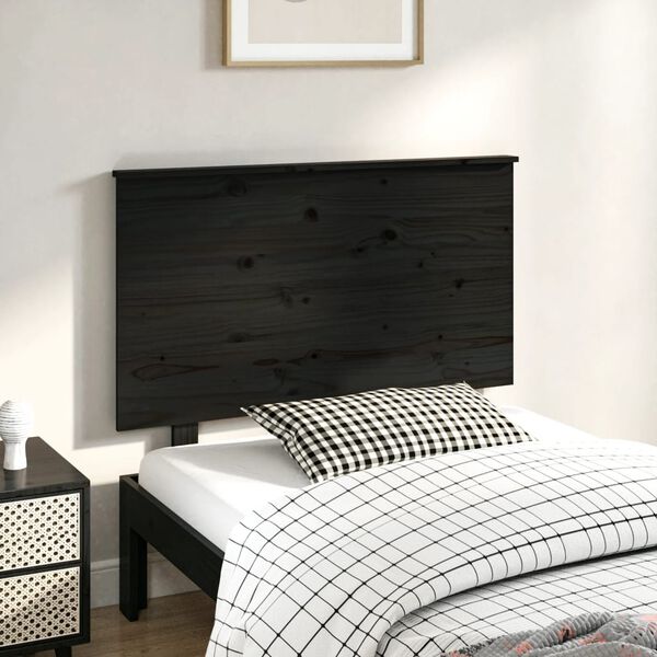 vidaXL Tête de lit Noir 94x6x82,5 cm Bois massif de pin