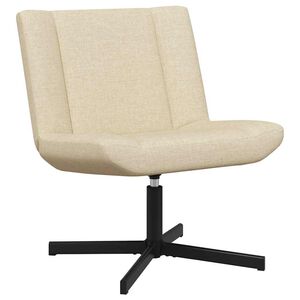 vidaXL Chaise pivotante Cr&egrave;me 63 x 75 x 76 cm tissu