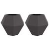 vidaXL Jardini&egrave;re 2 pc Noir 100 x 100 x 80 cm Acier