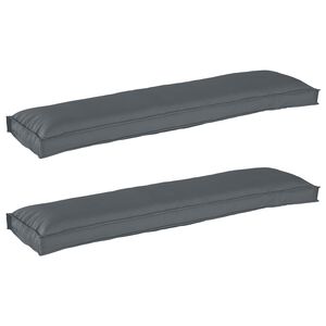 vidaXL Set de coussins de palette 2 pc Tissu Oxford Anthracite