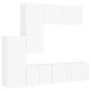 vidaXL Unit&eacute;s murales TV 5 pcs blanc bois d'ing&eacute;nierie