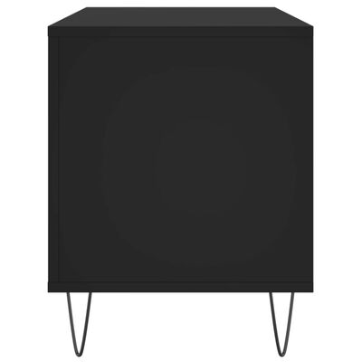 vidaXL Armoire à disques noir 100x38x48 cm bois d'ingénierie