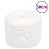vidaXL Corde de bateau Blanc complet 10 mm 500 m Polypropyl&egrave;ne