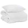 vidaXL Duvet d'&eacute;t&eacute; simple avec oreiller 2 pi&egrave;ces Blanc Microfibre