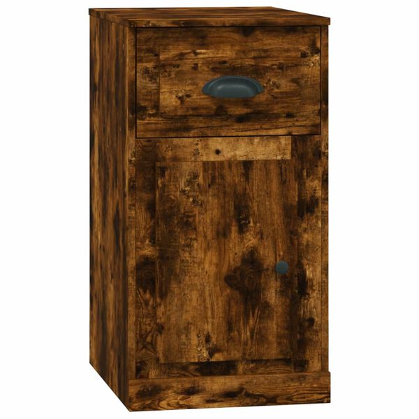 vidaXL Armoire latérale avec tiroir chêne fumé 40x50x75 cm