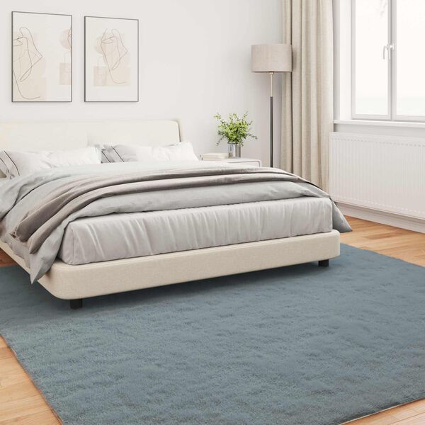 vidaXL Tapis en Fourrure Synth&eacute;tique de Lapin Olite Anthracite