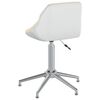 vidaXL Chaise pivotante de salle &agrave; manger Cr&egrave;me et blanc Similicuir