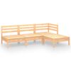 vidaXL Salon de jardin 4 pcs Bois de pin massif