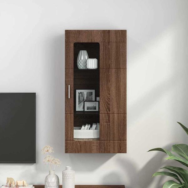 vidaXL Meuble mural Chêne marron 55 x 29 x 100 cm Bois d'ingénierie