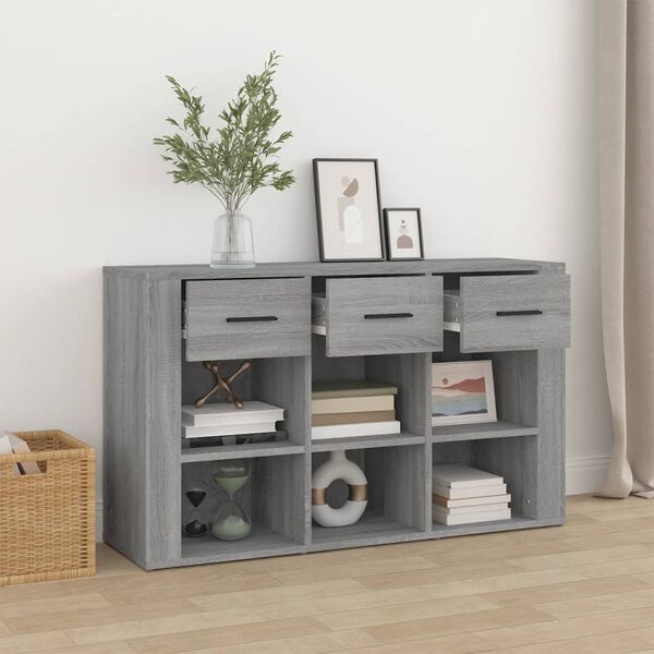 vidaXL Buffet Sonoma gris 100x30x59,5 cm Bois d'ing&eacute;nierie