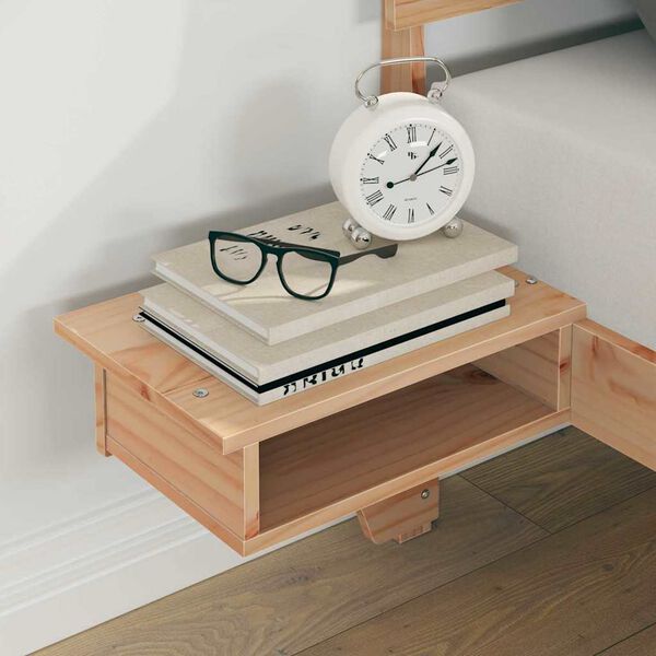 vidaXL Cadre de lit avec t&ecirc;te de lit Marron 120 x 190 cm Pin massif