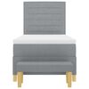 vidaXL Lit &agrave; ressorts avec matelas Gris clair 90 x 190 cm tissu