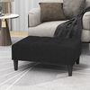 vidaXL Tabouret Noir Tissu en microfibre